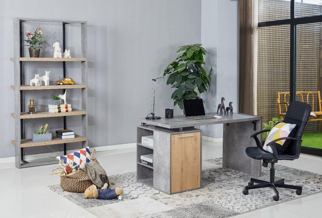 OFFICE TABLE (TOP CEMENT), Antiques, Furniture on Carousell