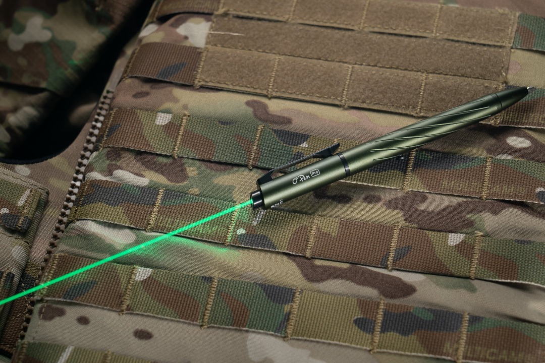 Olight OPen Pro 白光+綠點 OD Green 軍綠色 限量版 原子筆 TypeC充電 電筒 O'Pen, 運動產品, 行山及 ...