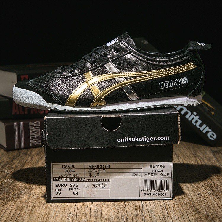 Onitsuka tiger shoes deals black and gold