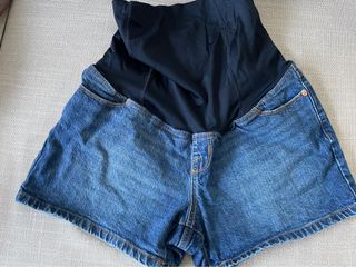 Over Belly  Maternity Jean Shorts