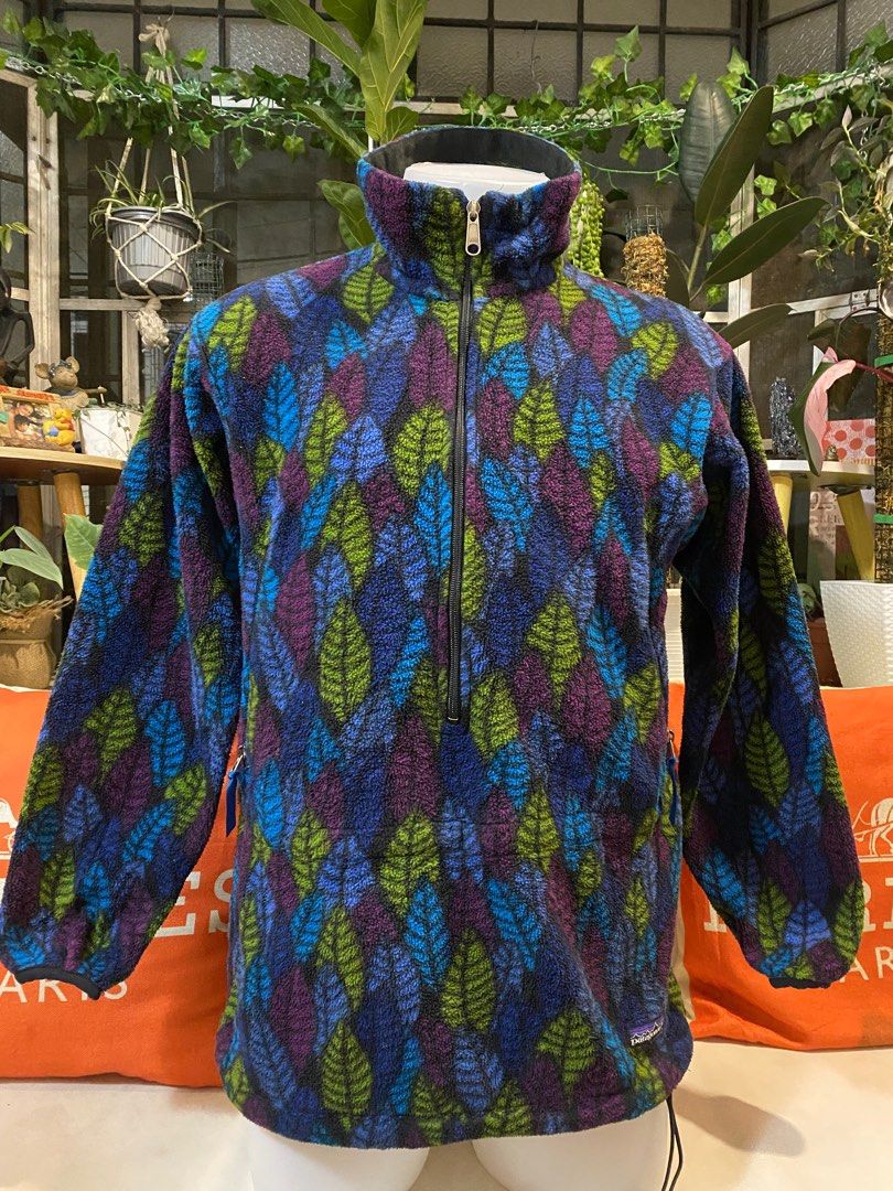Patagonia 90s Multicolor Leaf Pattern Fleece