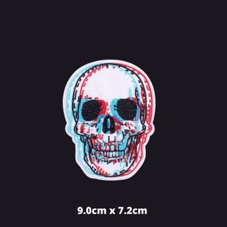 (Patch) Skull 3D Effect Aesthetics Goth Iron On