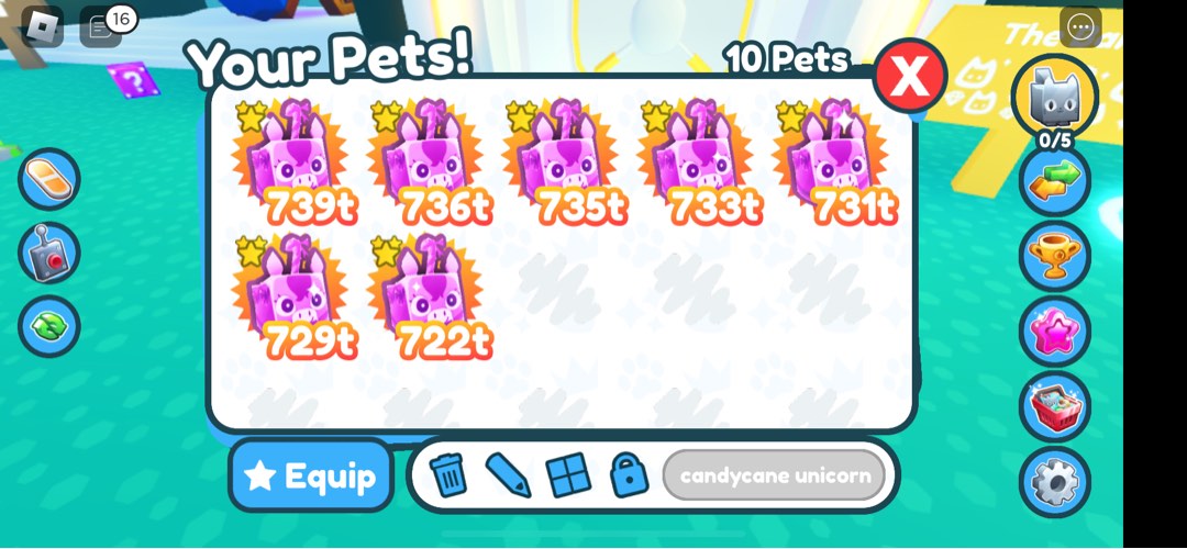 Pet simulator x dm candycane unicorn for only 3 pesos each, Video