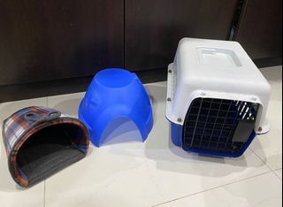 Pet travel carrier cage (with 2 free hideys)