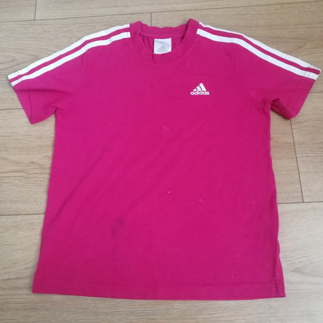 hot pink adidas t shirt