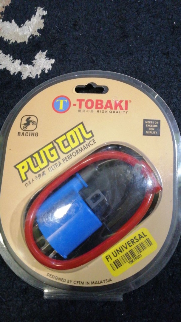PLUG COIL TOBAKI RACING (UNIVERSAL), Motorcycles, Motorcycle