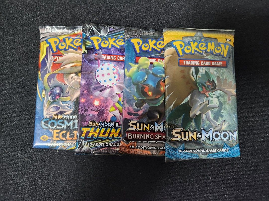 Pokemon Card Sun & Moon loose booster packs, Hobbies & Toys, Toys & Games  on Carousell