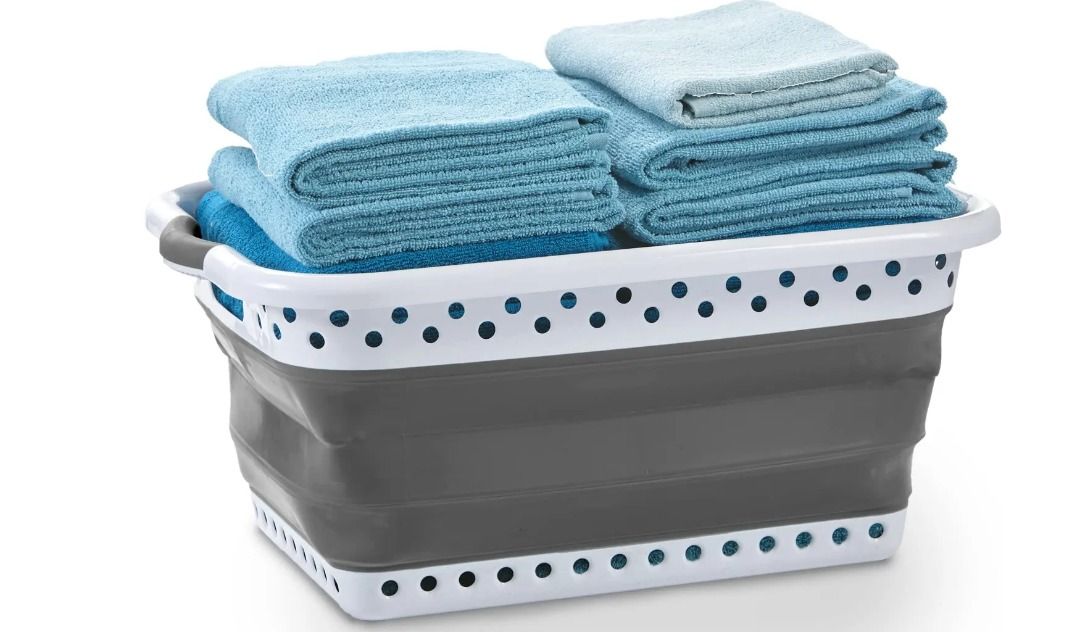2 pcs Pop & Load Collapsible Laundry Basket Imported, Furniture