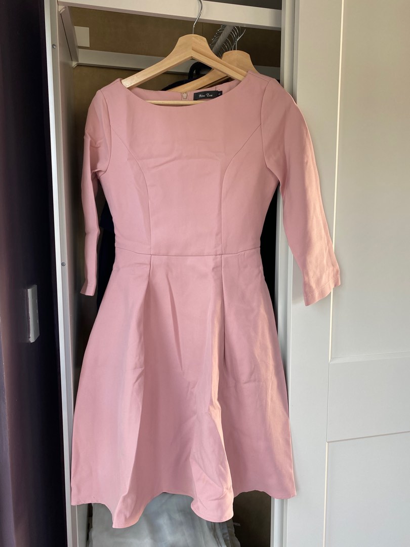 Powder Pink Office Dress, Women's Fashion, Dresses & Sets, Dresses on
