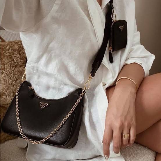 PRADA Leather Multi Pochette, Luxury, Bags & Wallets on Carousell