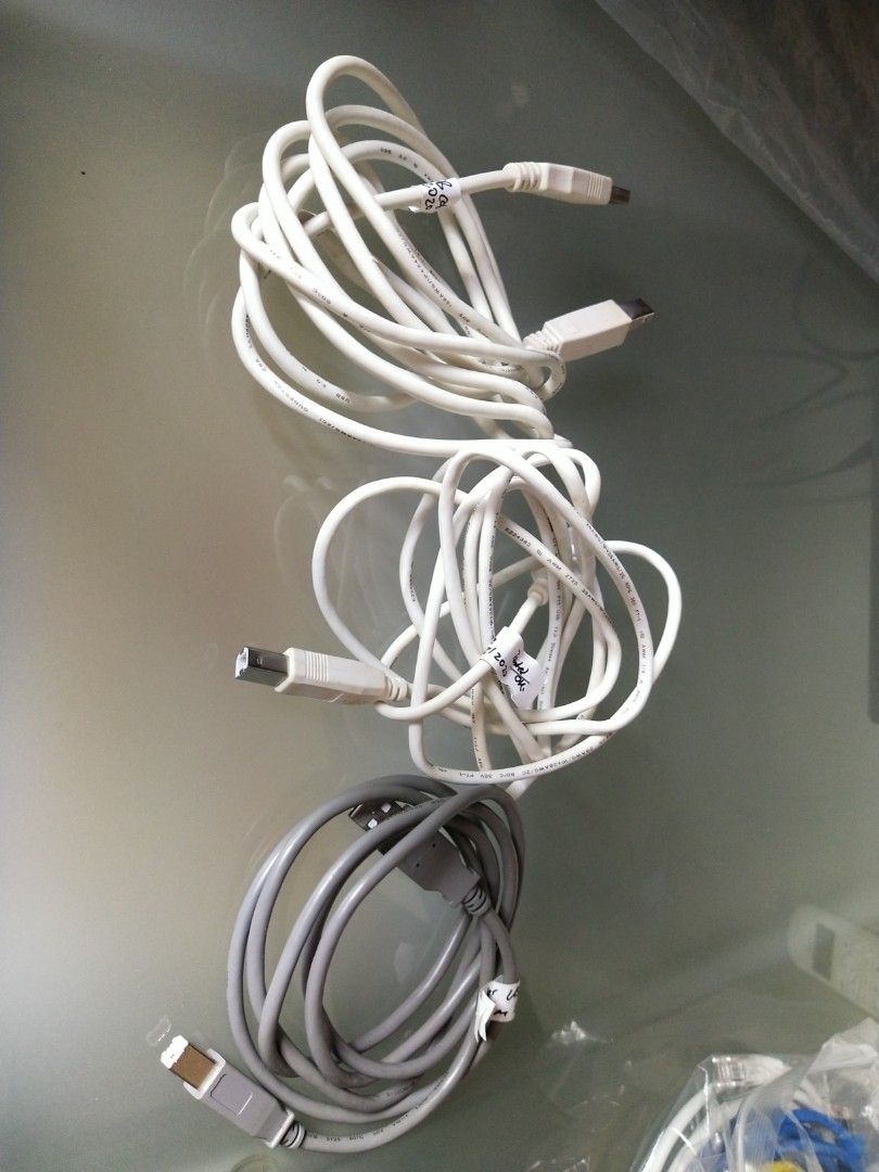 Printer USB Cables 2m & 1m, Computers & Tech, Parts & Accessories
