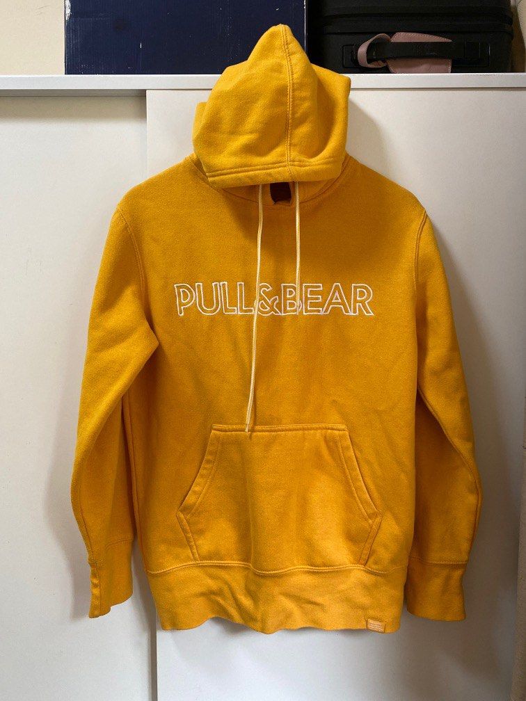 Yellow pull and bear hoodie new arrivals