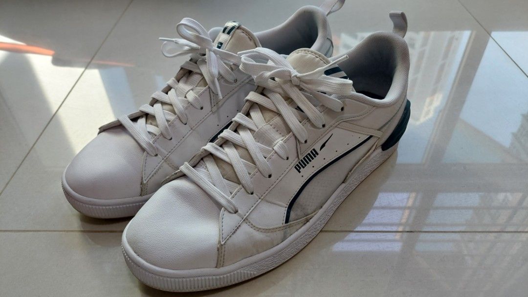 All white low top pumas store