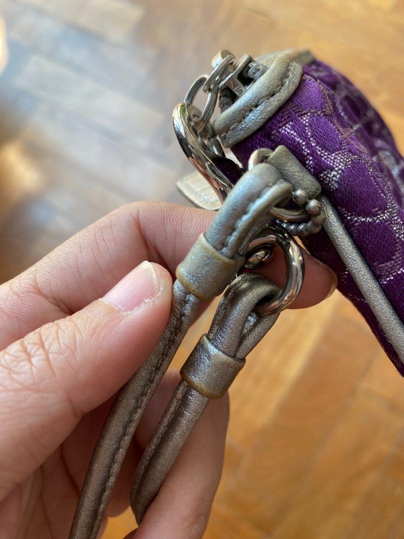Purple on sale coach clutch