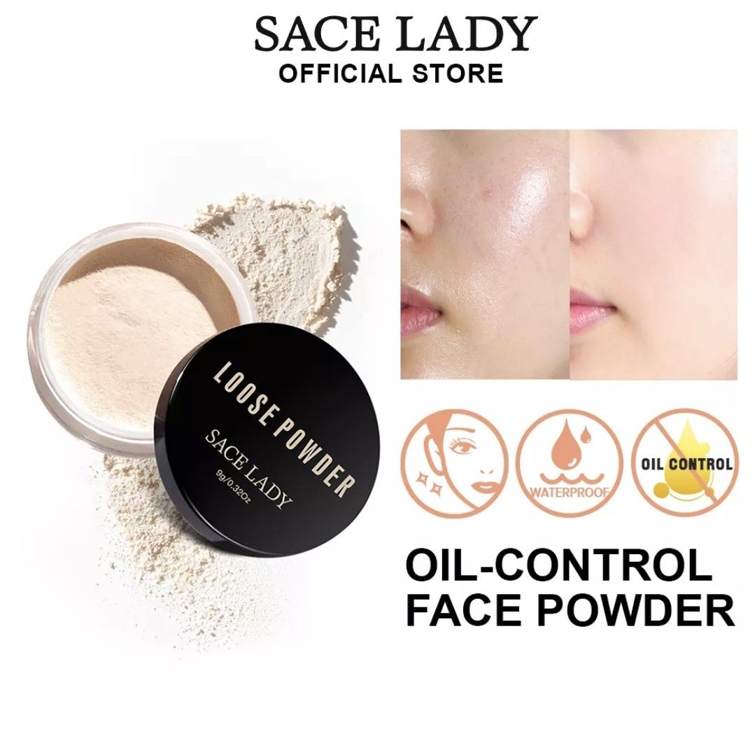 SACELADY Loose Powder Poreless Oil Control Matte face setting Powder