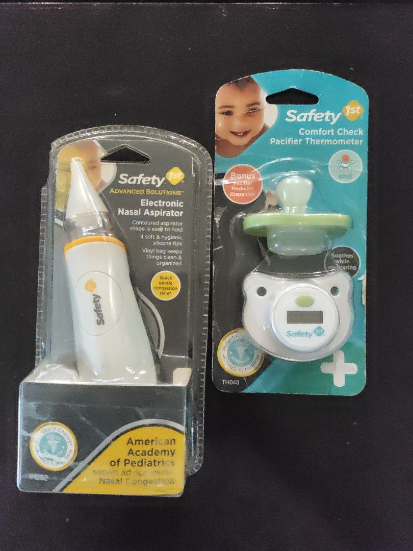 Safety first electronic nasal aspirator with free pacifier thermometer