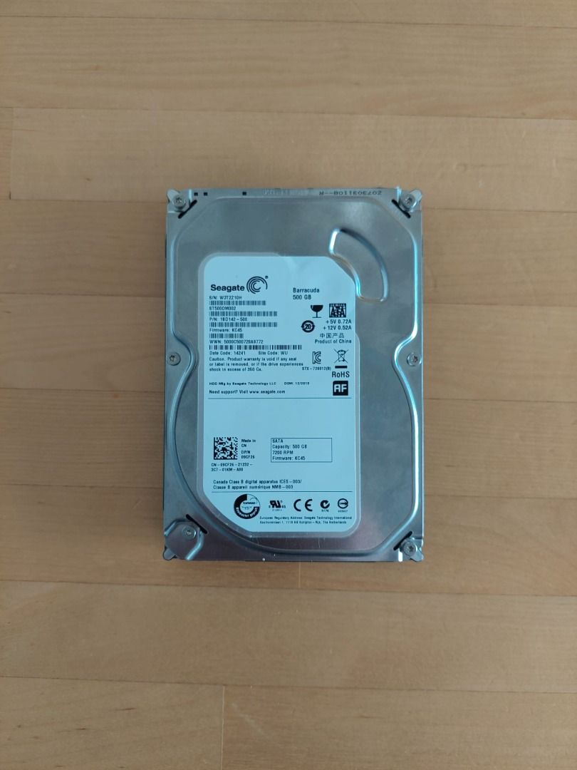 Seagate 3.5" Sata 500 GB Hard Drive, Computers & Tech, Parts