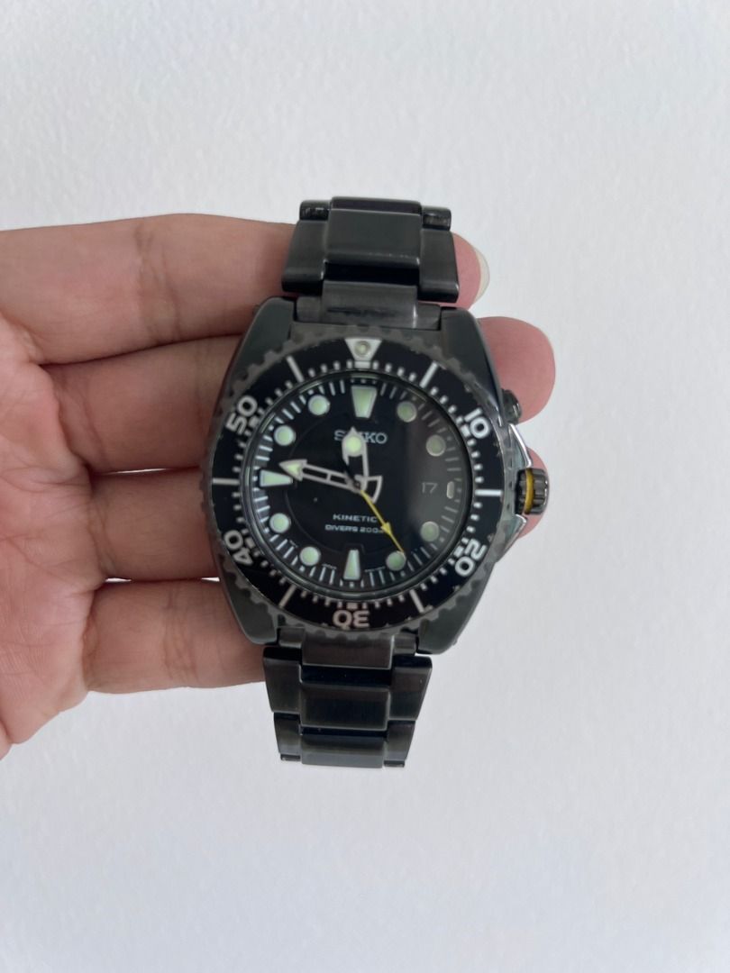 SEIKO KINETIC 5M62-0BL0 ORIGINAL BLACK, Men's Fashion, Watches &  Accessories, Watches on Carousell