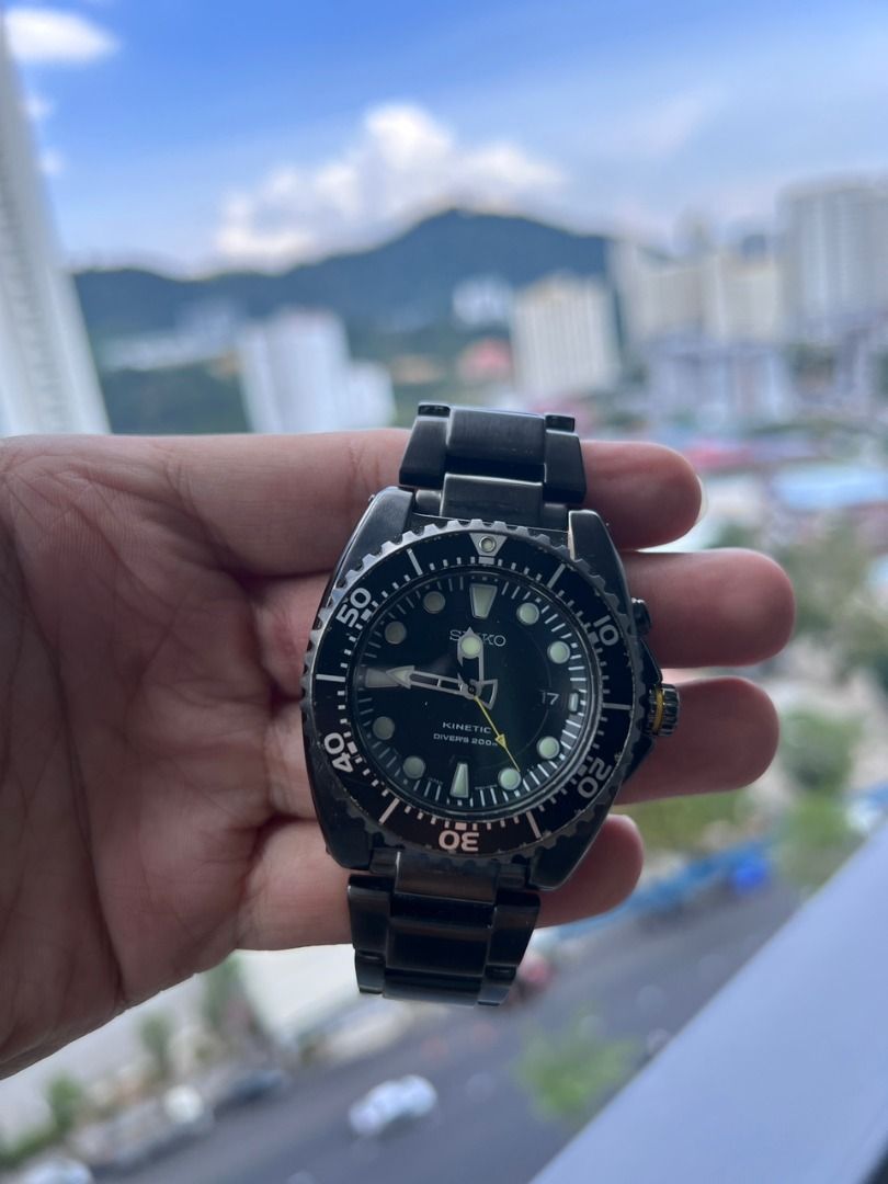 SEIKO KINETIC 5M62-0BL0 ORIGINAL BLACK, Men's Fashion, Watches &  Accessories, Watches on Carousell