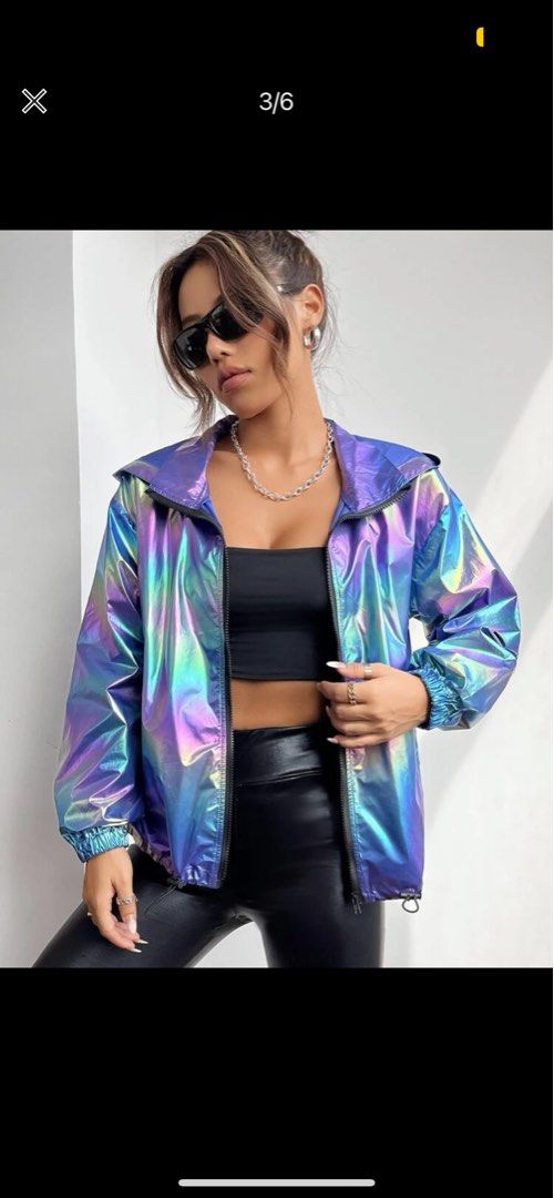 Holographic hotsell jacket womens