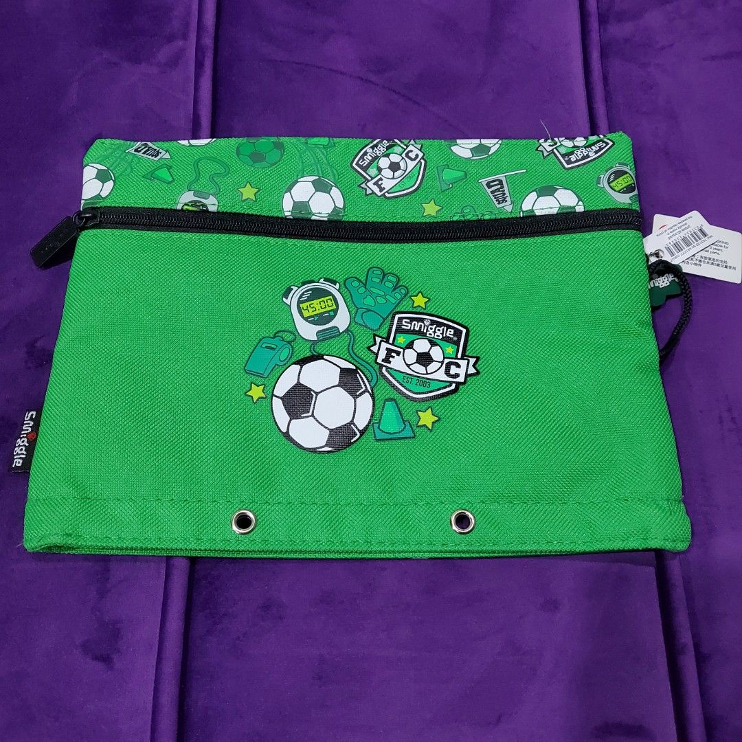 Smiggle Soccer Pencil Case Pouch, Babies & Kids, Babies & Kids Fashion