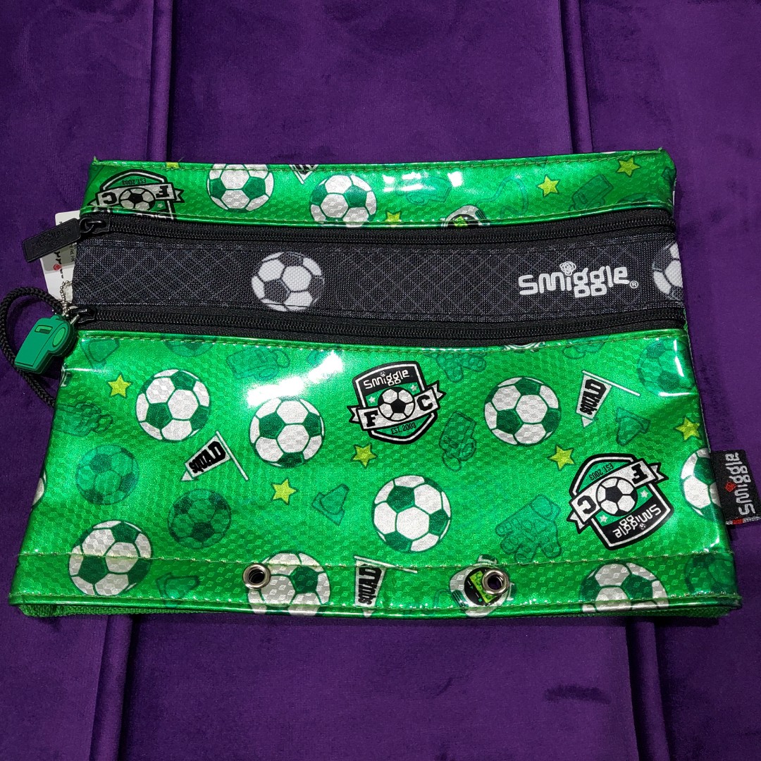 Smiggle Soccer Pencil Case Pouch, Babies & Kids, Babies & Kids Fashion