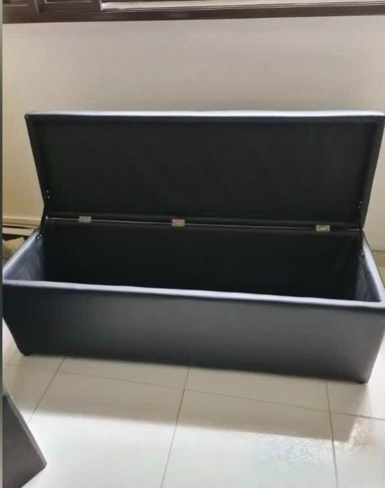 Solid Micro Fiber Wood Storage Bench | Stool | Ottoman, Furniture ...