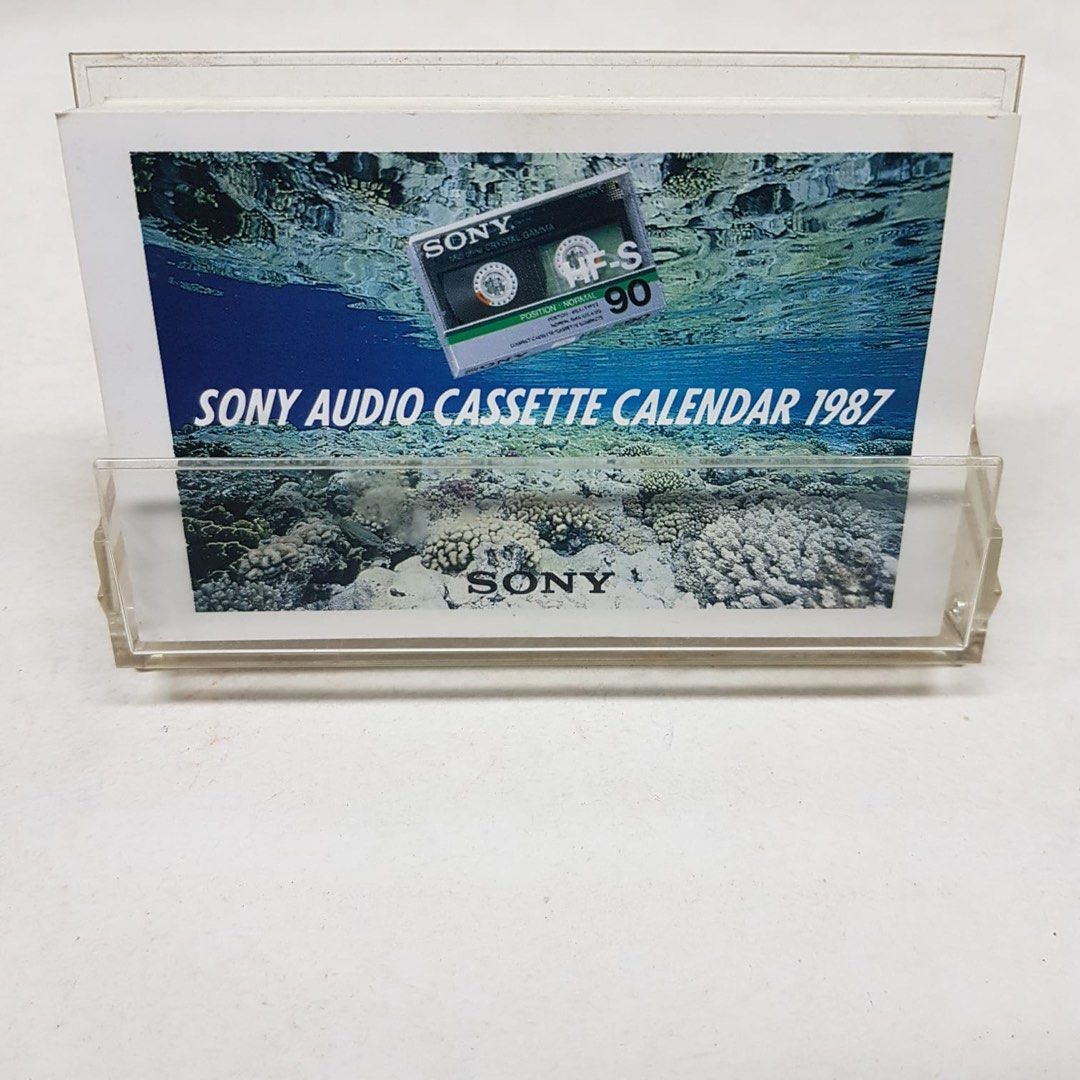 Sony Audio Cassette Calender 1987 printed in Japan Hobbies Toys