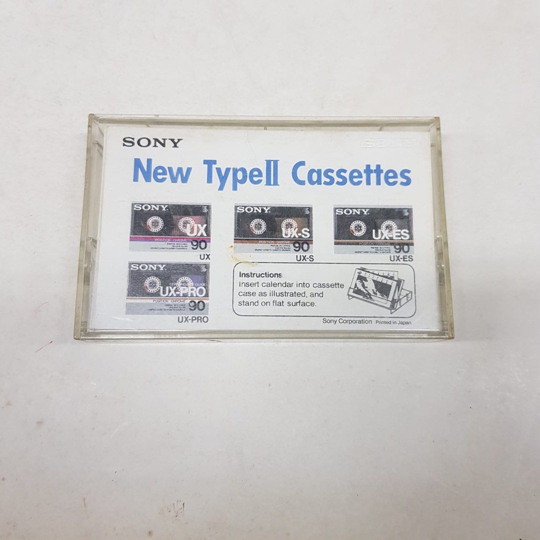 Sony Audio Cassette Calender 1987 printed in Japan Hobbies Toys