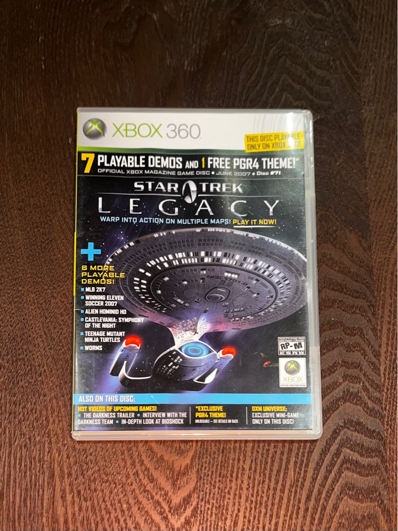 Star Trek LEGACY (Xbox360) Microsoft 7 Demo Games, Video Gaming, Video  Games, Xbox on Carousell