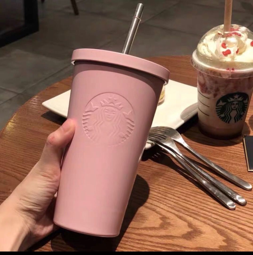 Starbucks Tumbler with straw Buy 1 Get 1, Food & Drinks, Other Food