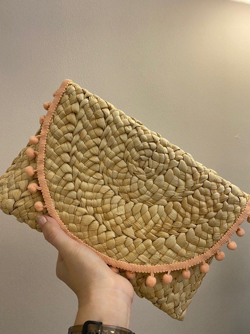 Straw rattan dinner clutch/ casual/ beach clutches, Women's Fashion