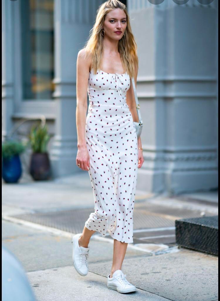 Cream Strawberry Maxi Dress