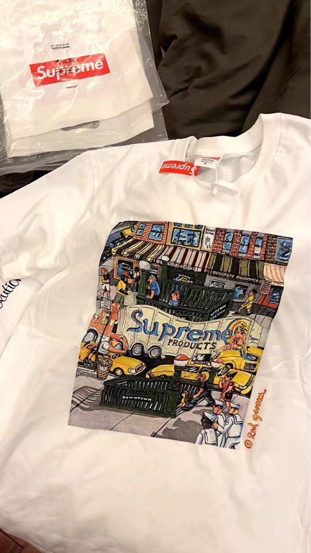 Supreme Manhattan Short Sleeve Tee Tshirt S XL Men s Fashion