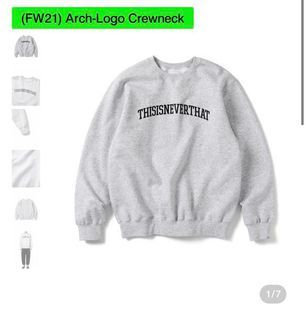 Thisisneverthat Arch-Logo Crewneck Logo大學T #23返鄉