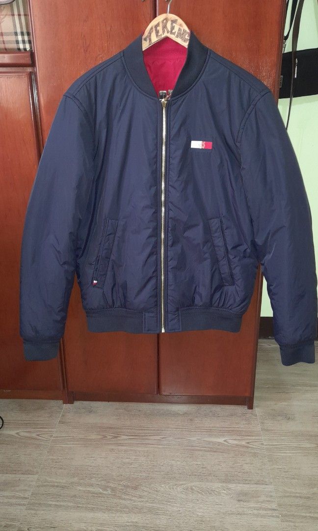 Tommy hilfiger top reversible leather jacket