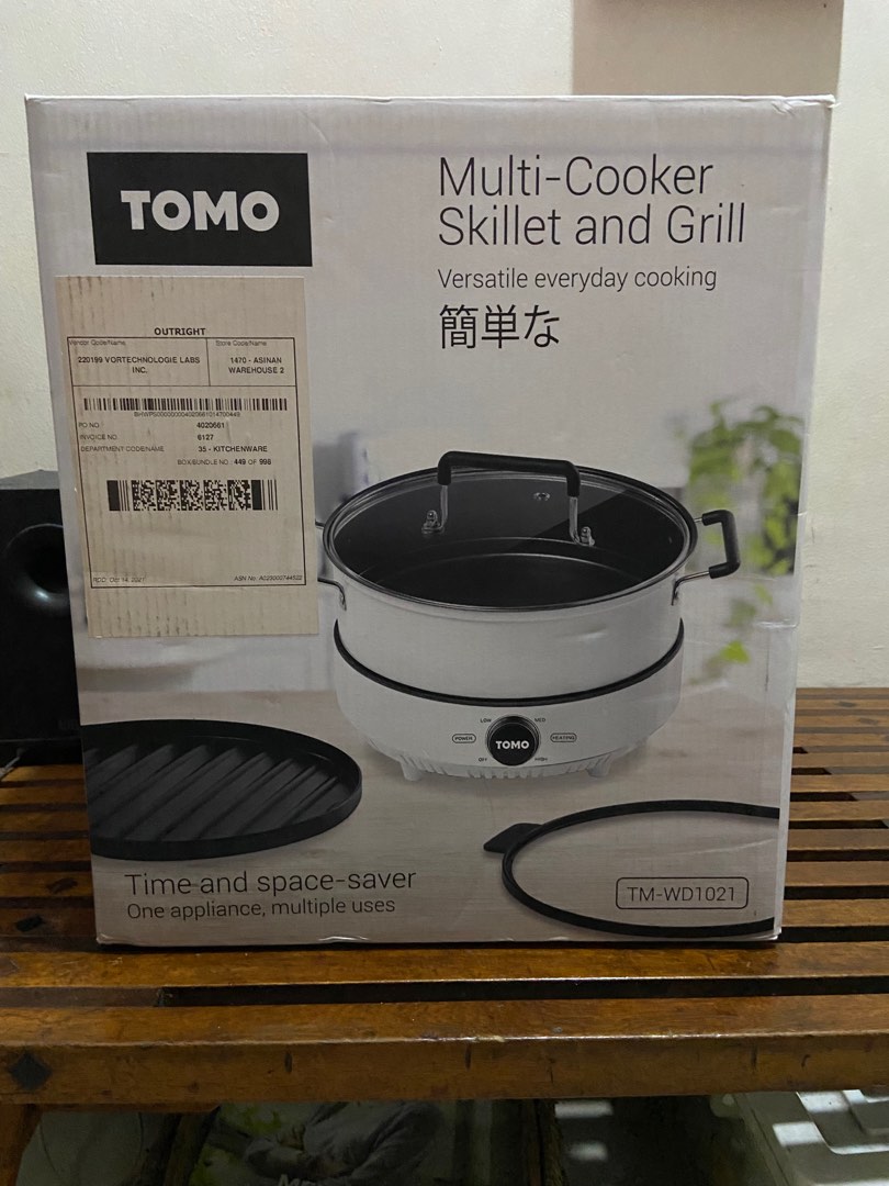 TOMO MultiCooker Skillet and Grill, TV & Home Appliances, Kitchen