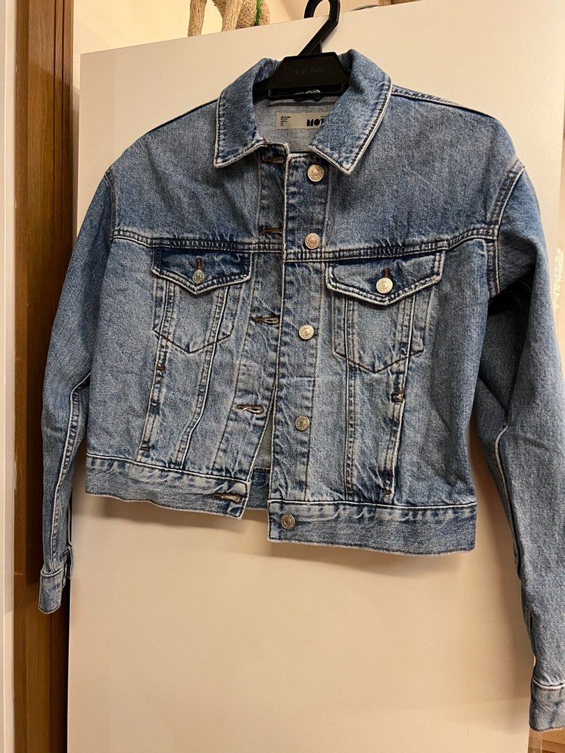 Topshop moto cropped denim sales jacket
