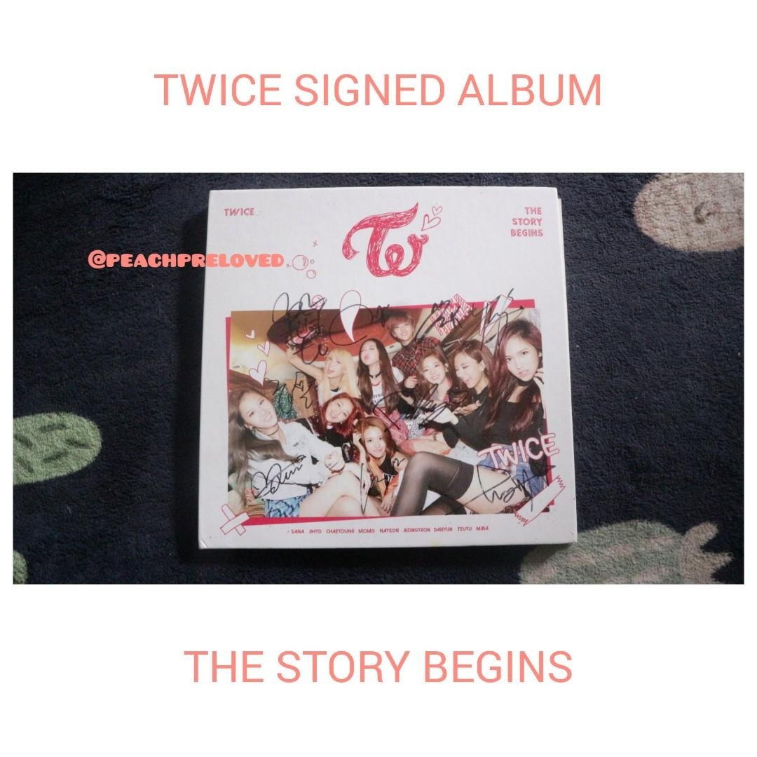 Twice The Story Begins Album Signed by All Member, K-Wave di Carousell