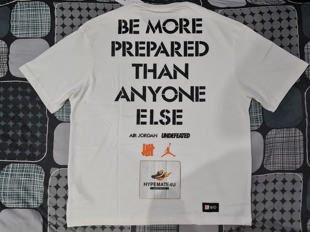 Undefeated x Jordan Logo White Tee Men s Fashion Tops Sets