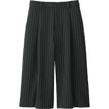 Uniqlo Pinstripes/ Black Stripes Wide Leg Culottes