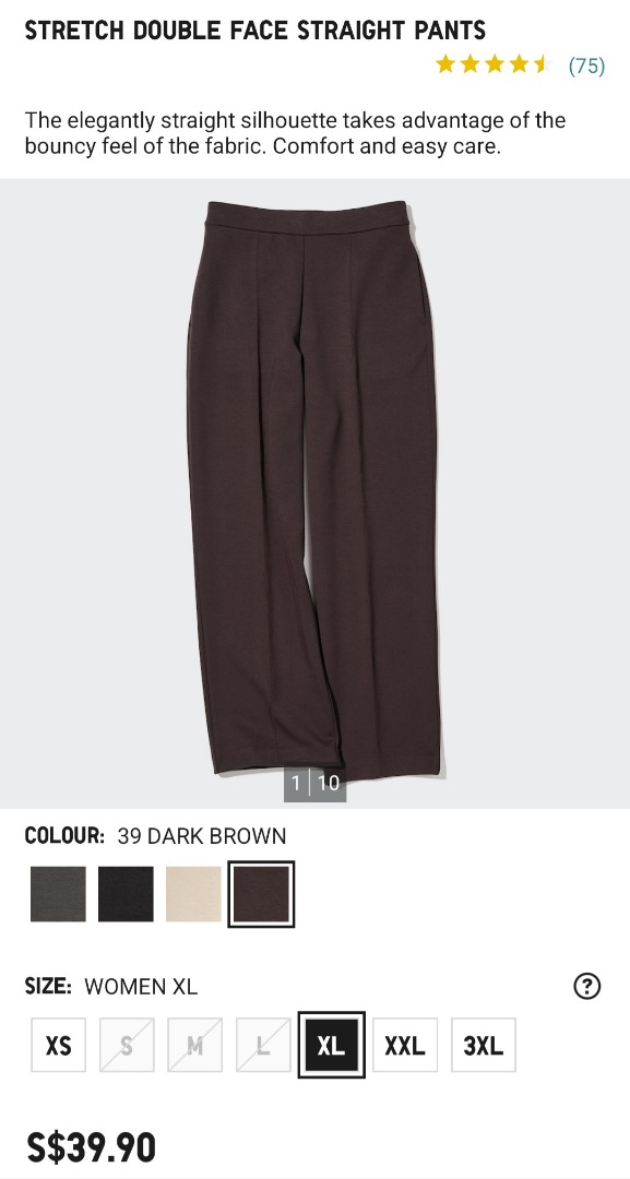 Uniqlo Women Stretch Double Face Straight Pants #bestsellers, Women's  Fashion, Bottoms on Carousell