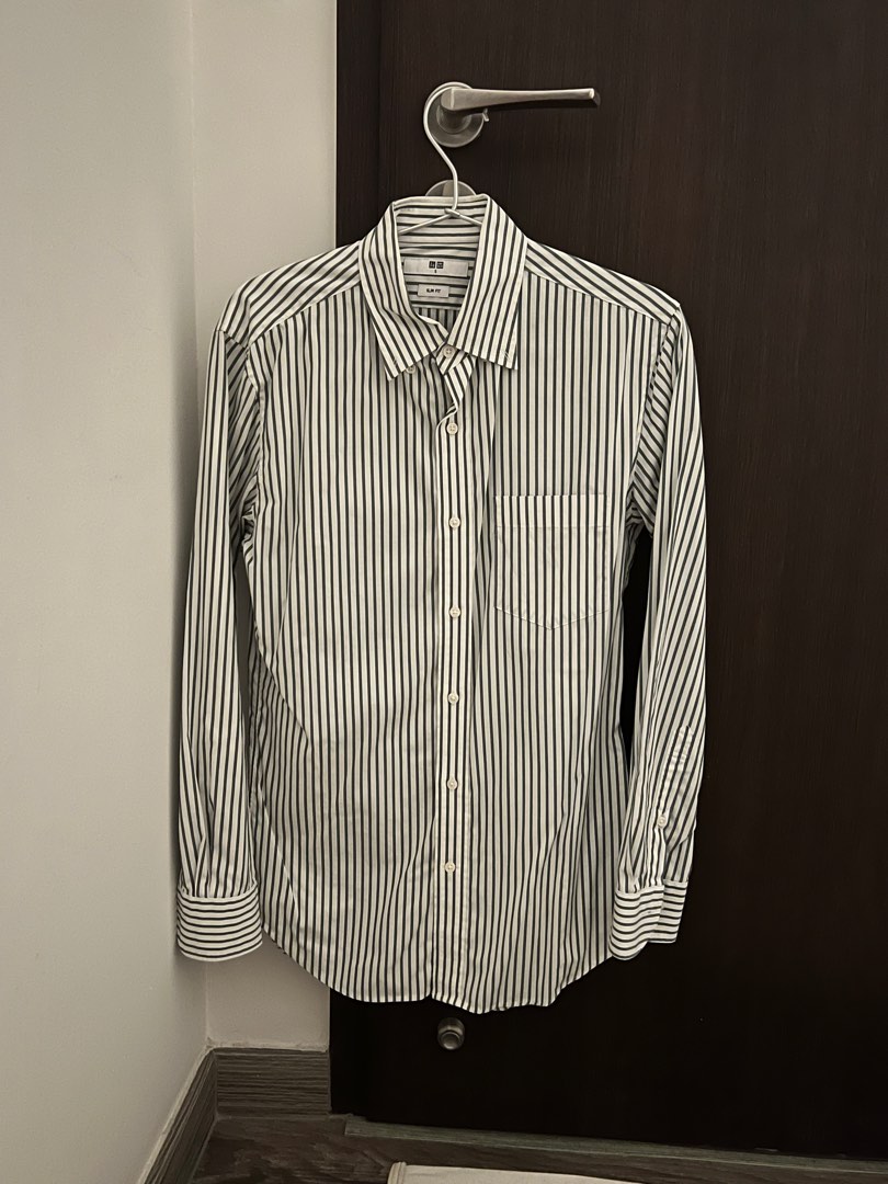 Uniqlo Striped Shirt, Men's Fashion, Tops & Sets, Formal Shirts on ...