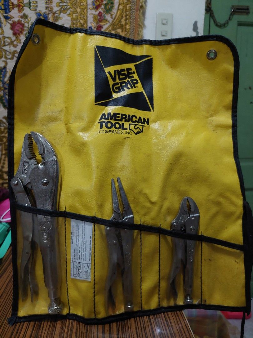 USA American Tool Vise Grip Plier Set 3piece, Furniture & Home Living