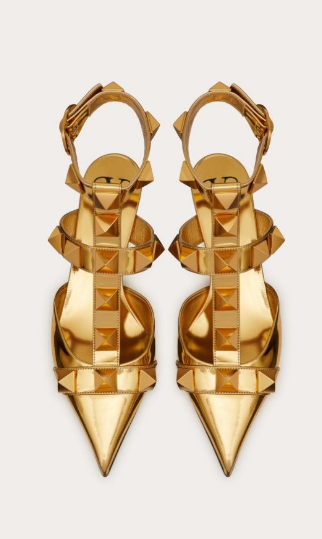 Gold valentino 2025 shoes
