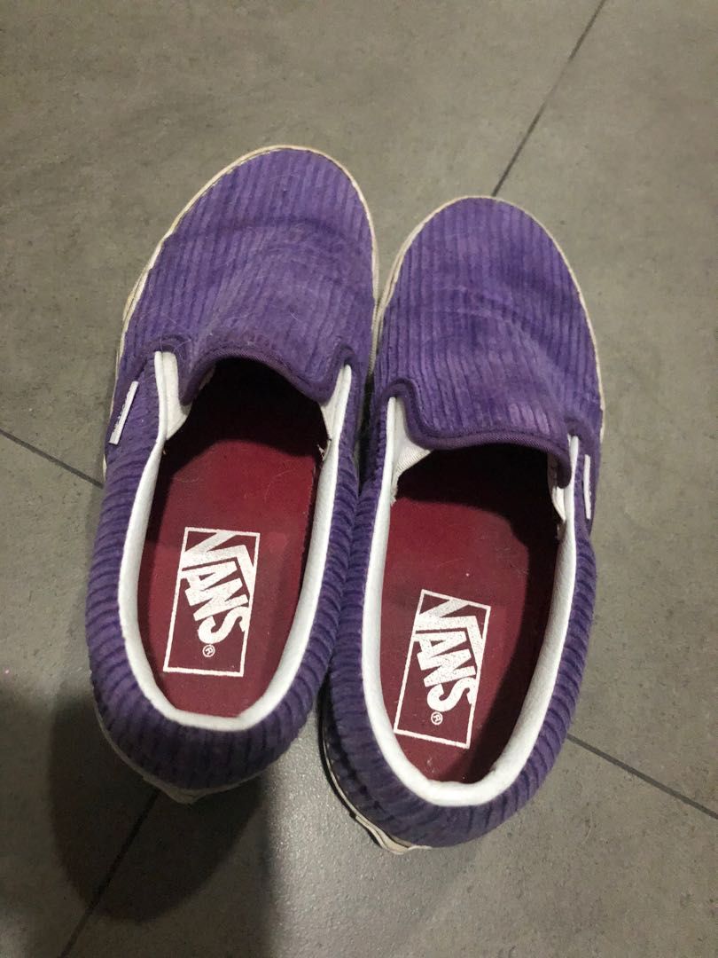 Vans corduroy slip on sneakers