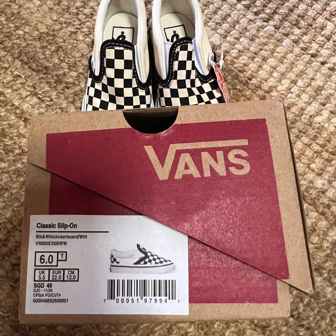 Red slip deals on vans kids