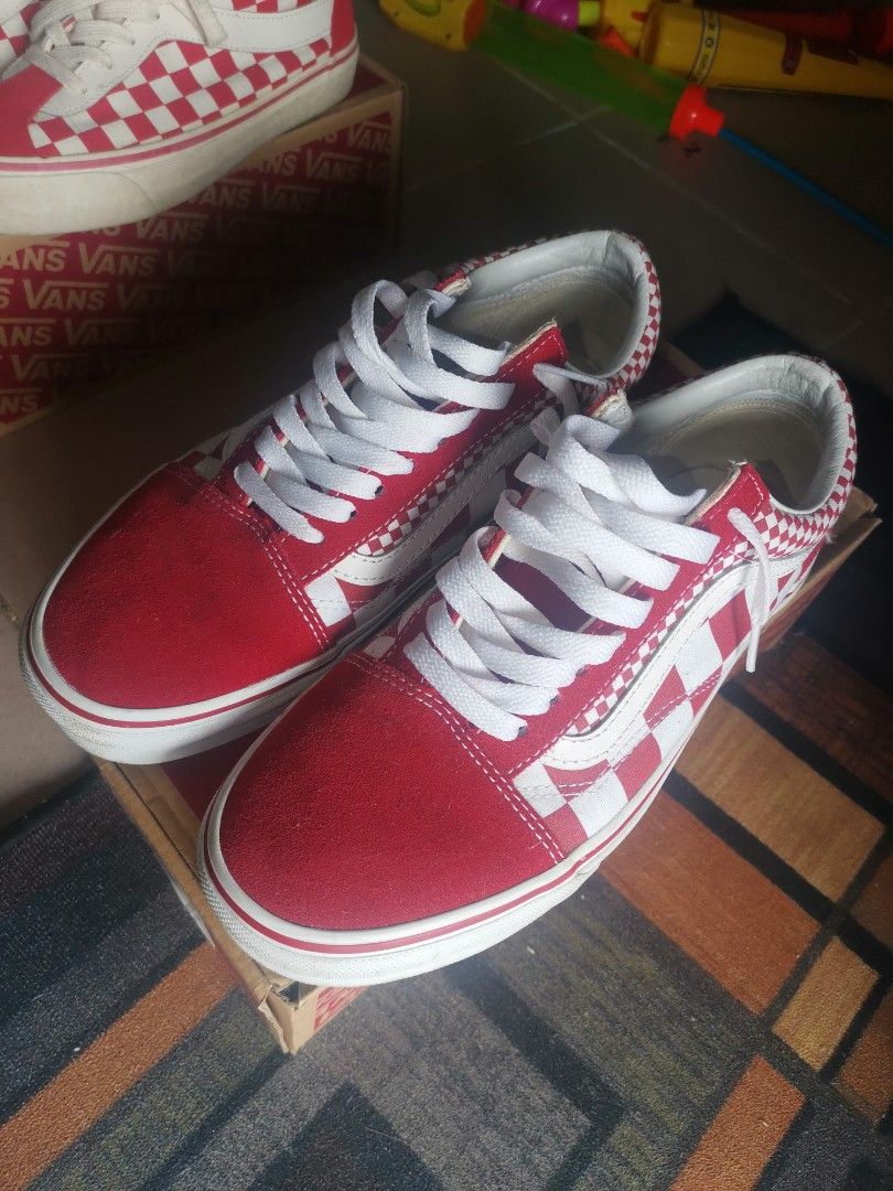 Vans mix checker red clearance