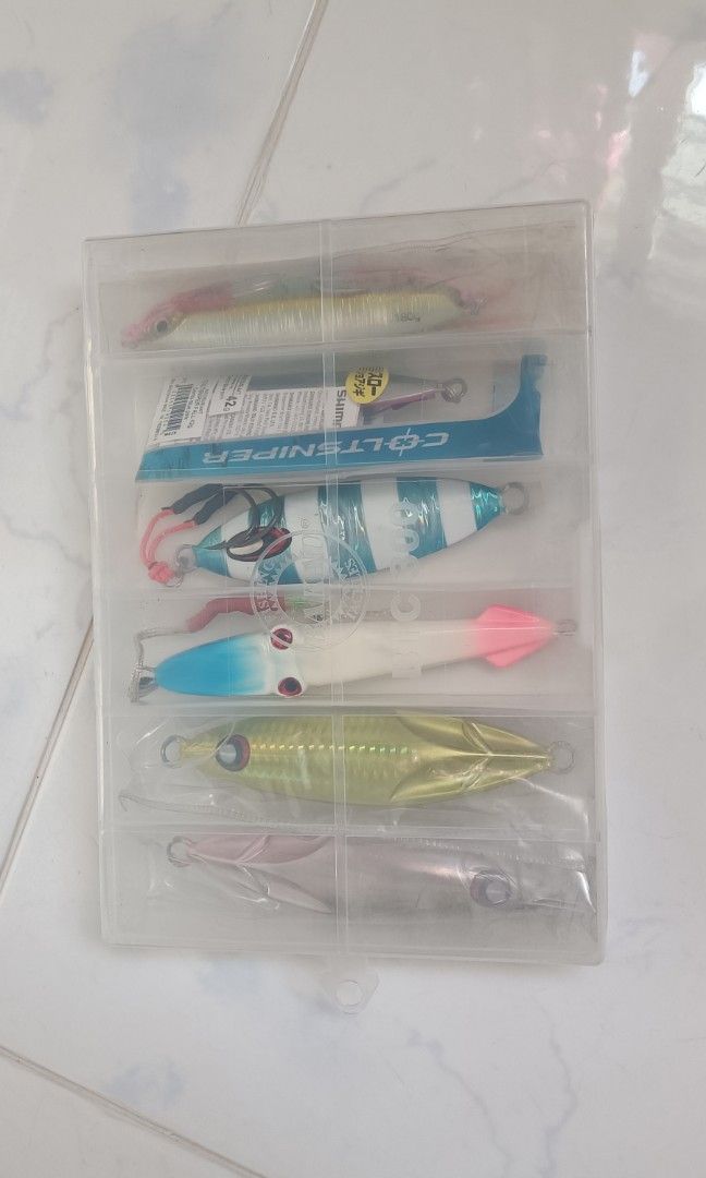 Varied Fish Bait Hooks + Box, Sports Equipment, Fishing on Carousell