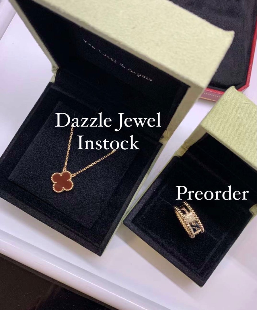 VCA vintage Alhambra necklace 18k gold custom, Women's Fashion, Jewelry & Organisers